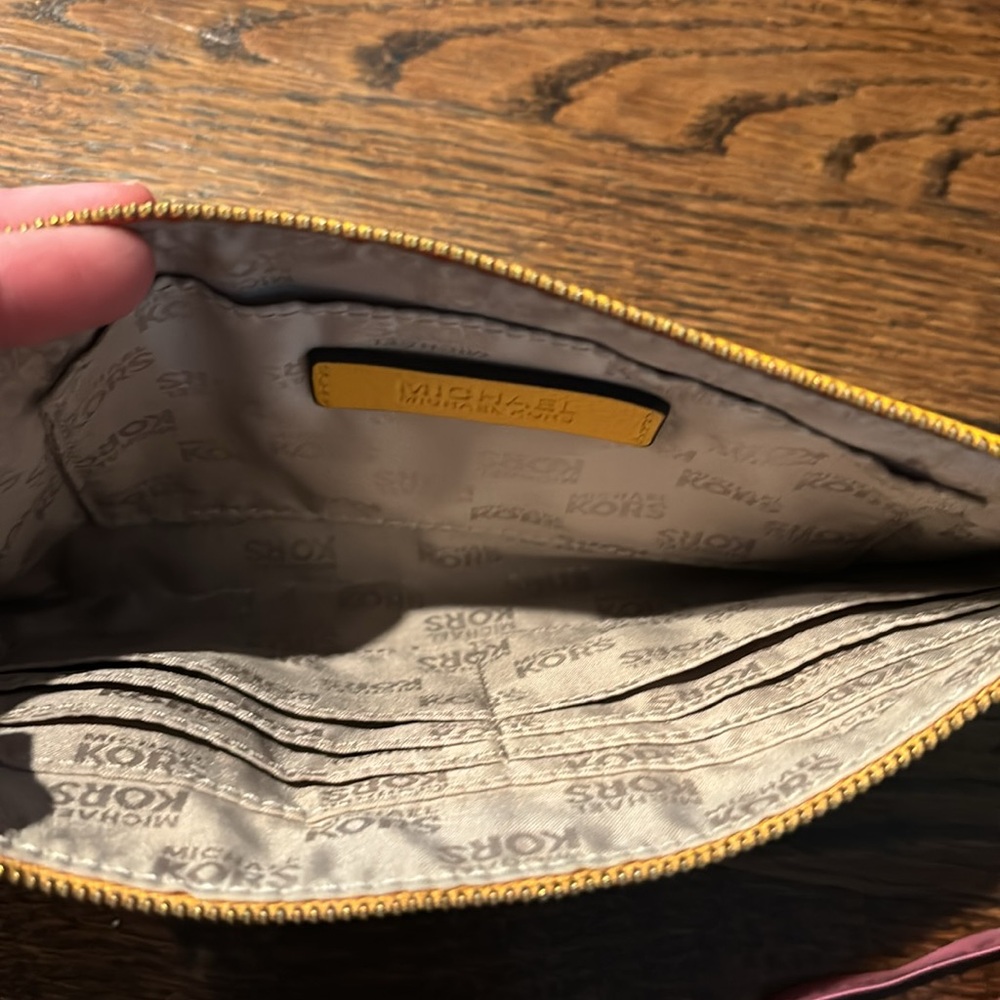 Michael Kors Yellow Leather Wristlet - Picture 5 of 5